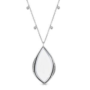 Moderne Monocle Soleil Silver Magnifier Pendant Necklace